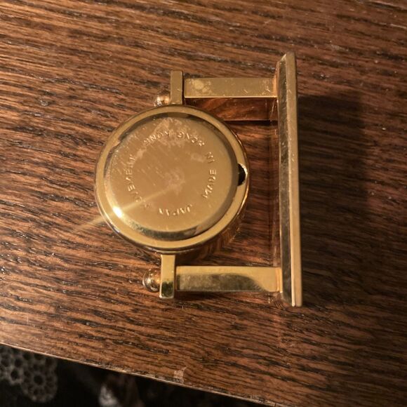 Vintage Miniature Brass Analog Clock By Chass Japan Hong Kong Untested - Picture 2 of 3